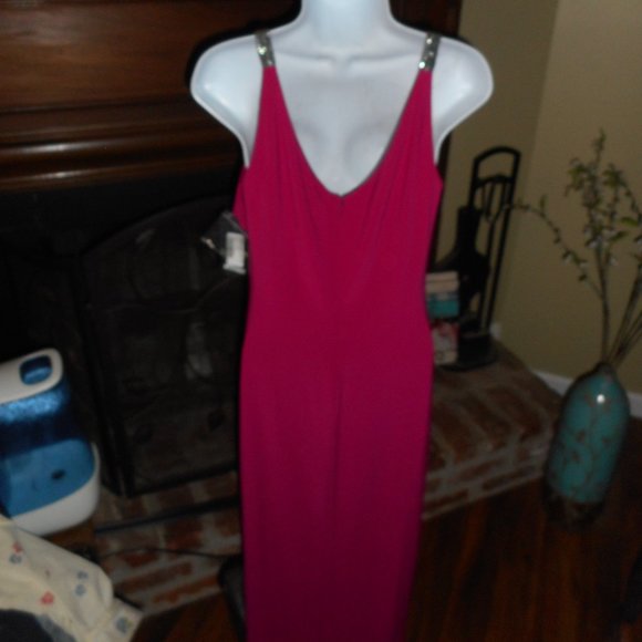 NWT Ralph Lauren Bright Berry Pink full length dress, size 6 - Picture 9 of 11